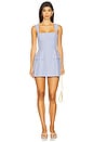 view 1 of 4 Bethany Skort Romper in Blue & White