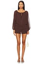 view 1 of 3 Dallas Skort Romper in Cocoa
