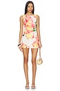 view 1 of 3 Francie Romper in Hibiscus Print