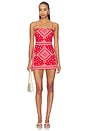 view 1 of 3 Avani Skort Romper in Red Montana Prin