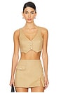 view 1 of 4 Ethan Cropped Vest in Khaki