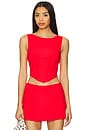 view 1 of 4 Bellini Top in Crimson