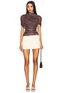view 4 of 5 x REVOLVE Evianna Top in Chocolate Brown Polka Dot
