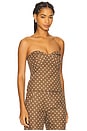 view 2 of 4 x REVOLVE Soho Top in Chocolate Brown Polka Dot
