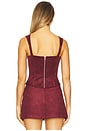 view 3 of 4 Ceronne Suede Top in Wine