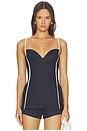 view 1 of 4 Olivette Top in Navy & Ivory