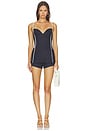 view 4 of 4 Olivette Top in Navy & Ivory