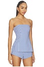 view 2 of 5 Linda Top in Blue Ivory