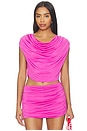 view 1 of 4 Amika Top in Dark Hot Pink