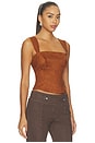 view 2 of 4 Ceronne Suede Top in Chestnut