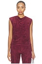 view 1 of 4 Freya Suede Top in Burgundy