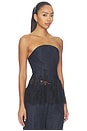 view 2 of 5 Romilly Strapless Top in Indigo