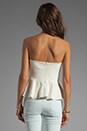 view 2 of 3 Strapless Peplum Top in Ivory