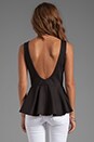 view 3 of 4 Peplum Top in Black