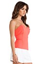 view 2 of 4 Heart Bustier Top in Neon Orange