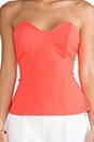 view 4 of 4 Heart Bustier Top in Neon Orange