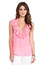 view 1 of 4 Ruffle Halter Top in Pink Ribbon