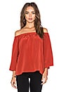 view 1 of 3 Nirvana Off the Shoulder Top in Rust