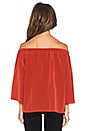 view 3 of 3 Nirvana Off the Shoulder Top in Rust