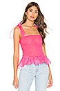 view 1 of 4 Amara Smocked Top in Hot Pink
