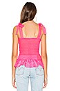 view 3 of 4 Amara Smocked Top in Hot Pink