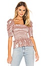 view 1 of 4 Marisol Top in Blush Silver Lame