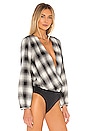 view 3 of 5 Crossover Bodysuit in Portland Plaid