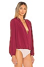 view 3 of 5 Long Sleeve Hera Bodysuit in Malbec