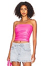 view 1 of 4 x REVOLVE Palma Leather Tube Top in Fuschia Leather