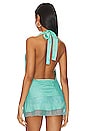view 3 of 5 X Revolve Niecy Mesh Sparkle Top in Aqua