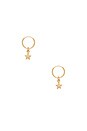 view 1 of 2 Star Hoops in Gold