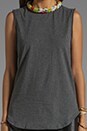 view 3 of 4 April May Reese Tank in Grey