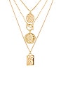 view 2 of 3 Layered Coin Necklace in Gold