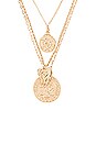 view 2 of 4 Layered Coin Necklace in Gold