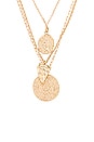 view 3 of 4 Layered Coin Necklace in Gold