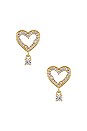 view 1 of 2 Diamond Heart Earring in Gold