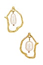 view 1 of 2 Pearl Dangle Earring in Gold