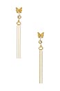 view 1 of 2 x REVOLVE Butterfly Drop Earrings in Gold