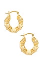 view 2 of 3 x REVOLVE Wave Hoops in Gold
