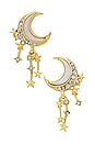view 1 of 2 Moon And Stars Earrings in Gold