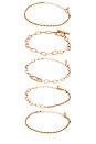 view 1 of 4 x REVOLVE Safety Pins Bracelet Set in Gold