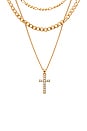 view 2 of 2 x REVOLVE Cross Layered Necklace in Gold