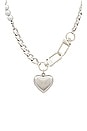 view 2 of 2 Heart Mixed Chain Necklace in Silver