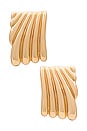 view 1 of 2 Ribbed Statement Earring in Gold
