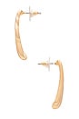view 2 of 2 Ribbed Statement Earring in Gold
