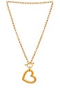 view 1 of 2 Oversized Heart Chain Necklace in Gold