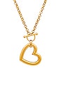 view 2 of 2 Oversized Heart Chain Necklace in Gold