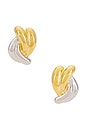 view 1 of 2 Saylor Earrings in Silver & Gold