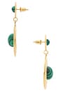 view 2 of 2 PENDIENTES LARGOS LEONA in Green