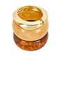 view 1 of 6 Natadola Bracelet Set in Brown & Gold